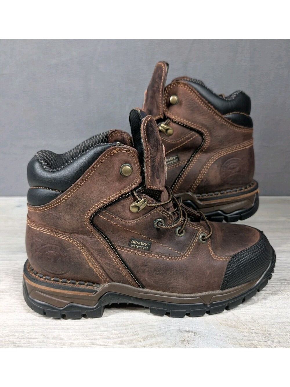 Red Wing Irish Setter Womens 8.5 B Brown Leather Waterproof Vibram Work Boot